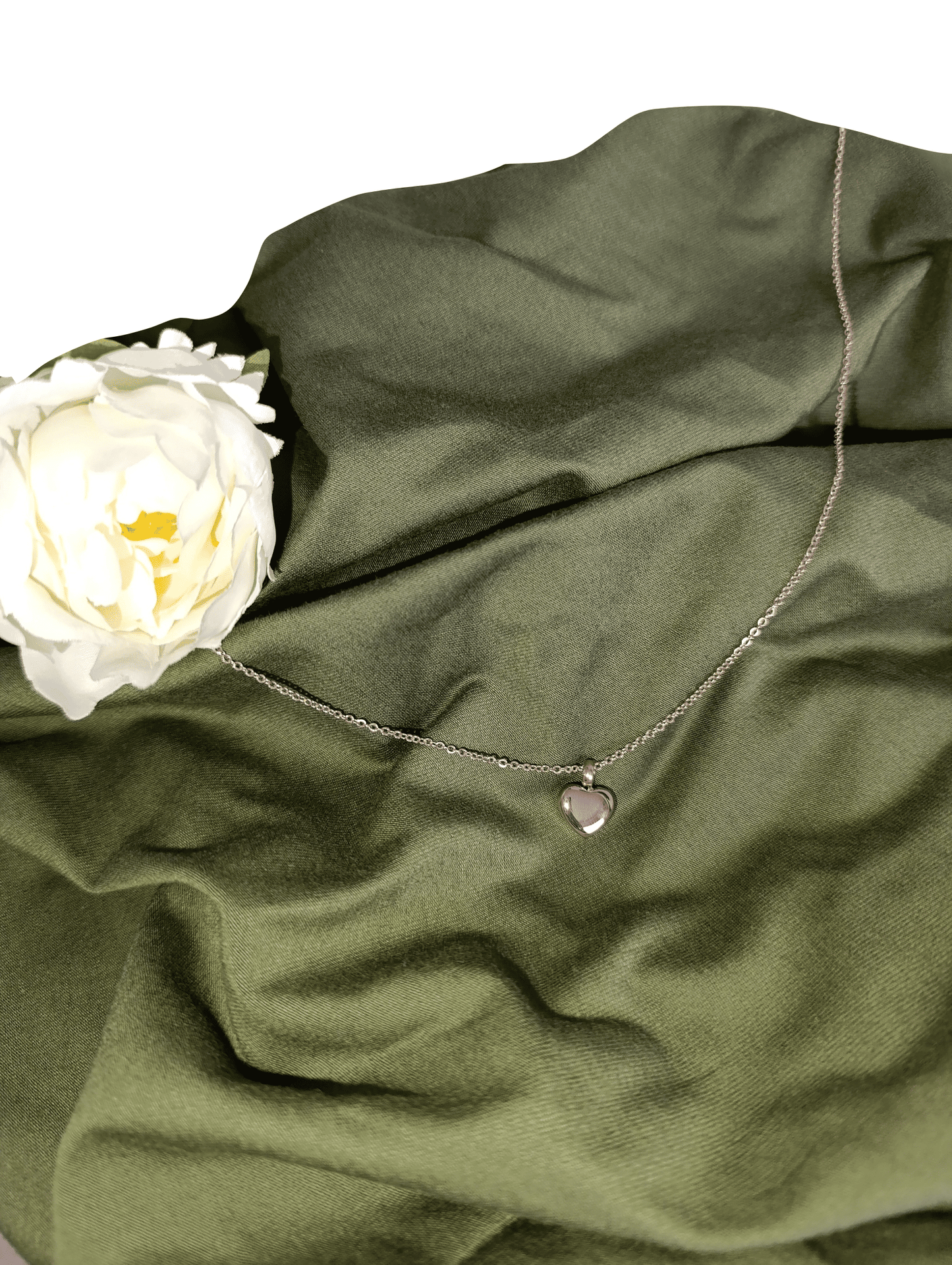 Memorial ketting ashouder mini hart roségoud
