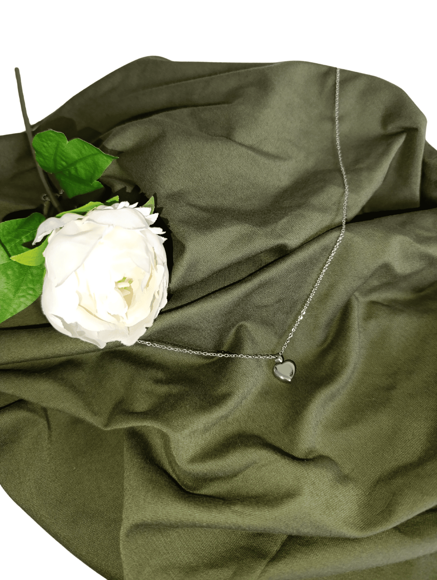 Memorial ketting ashouder mini hart zilver