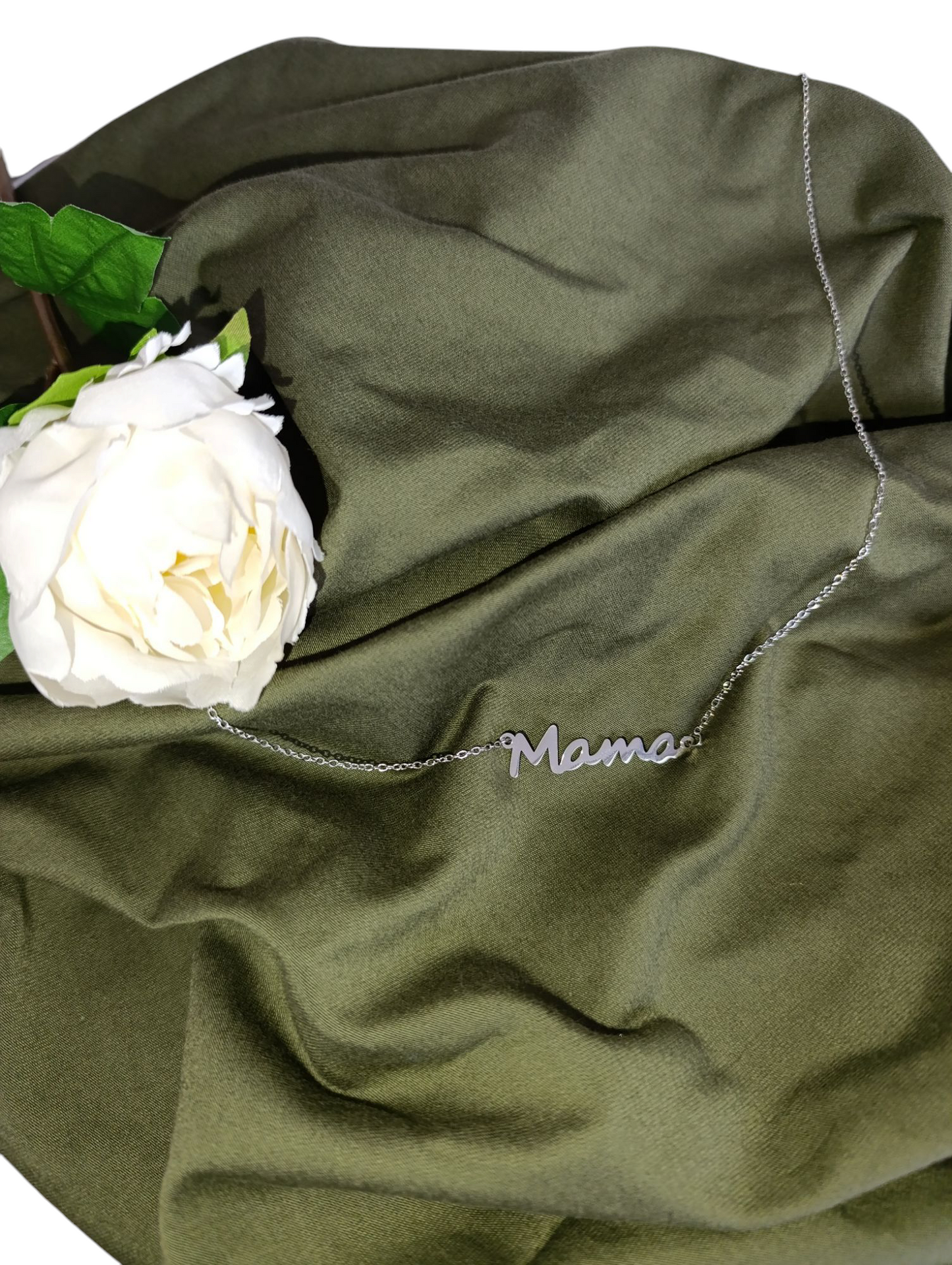 Halsketting mama zilver