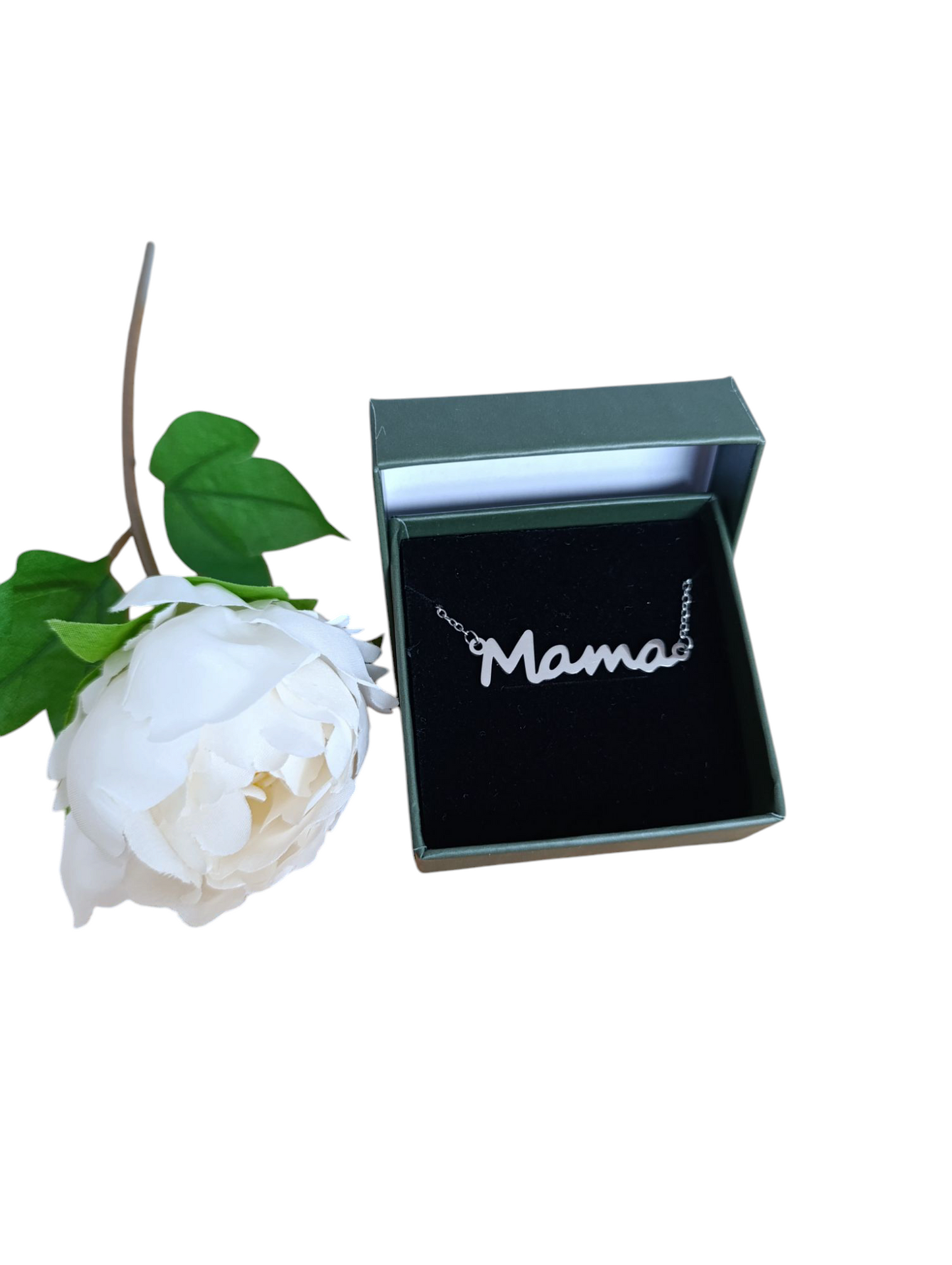 Halsketting mama zilver