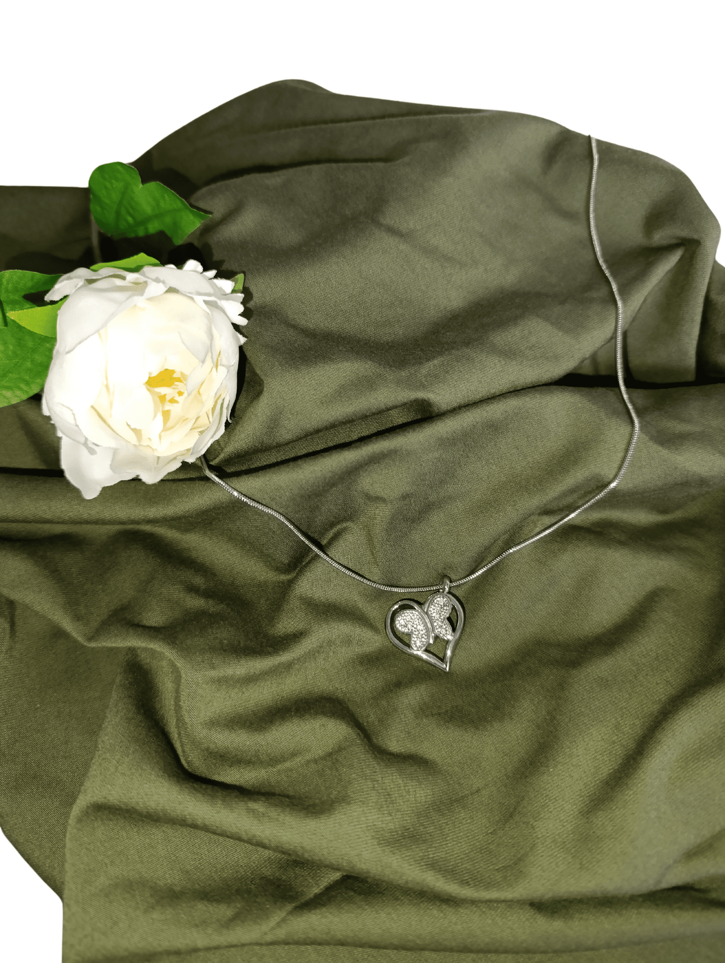 Memorial ketting ashouder kristallen vlinder hart