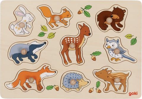 Houten steekpuzzel bosdieren