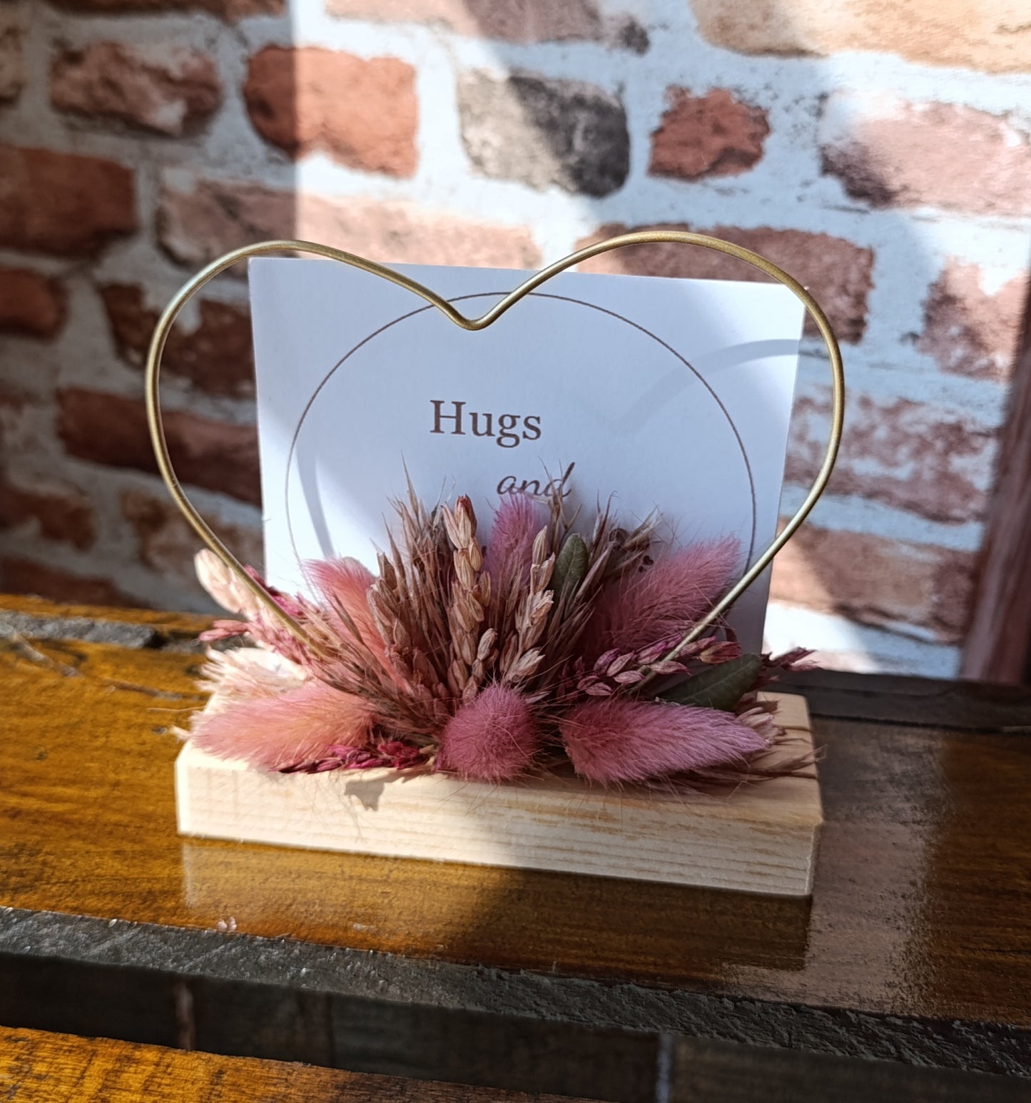 Flowerhoop hart met droogbloemen