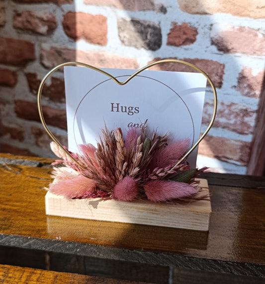 Flowerhoop hart met droogbloemen