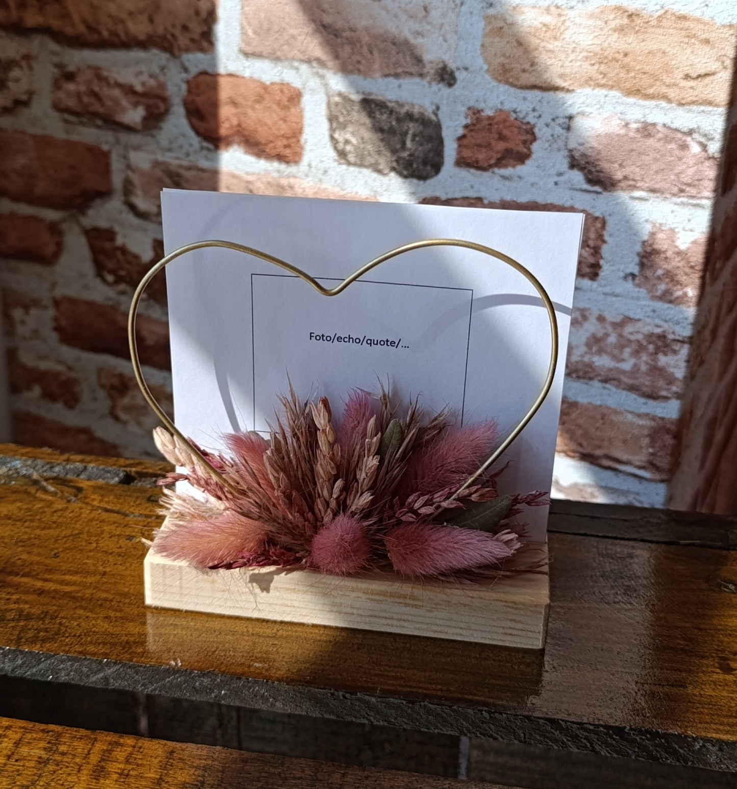 Flowerhoop hart met droogbloemen