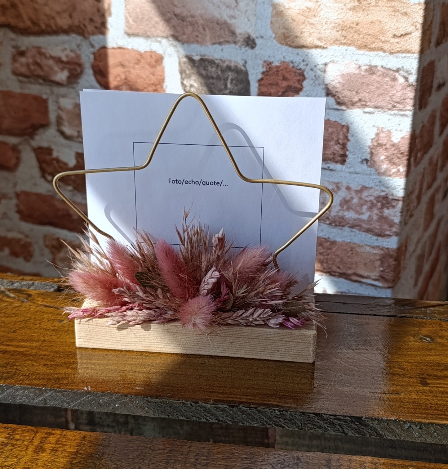 Flowerhoop ster met droogbloemen