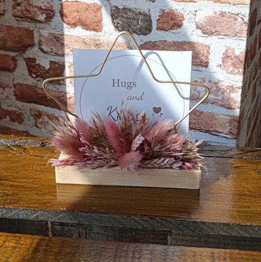 Flowerhoop ster met droogbloemen