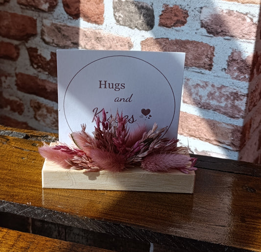 Kaartenhouder met droogbloemen