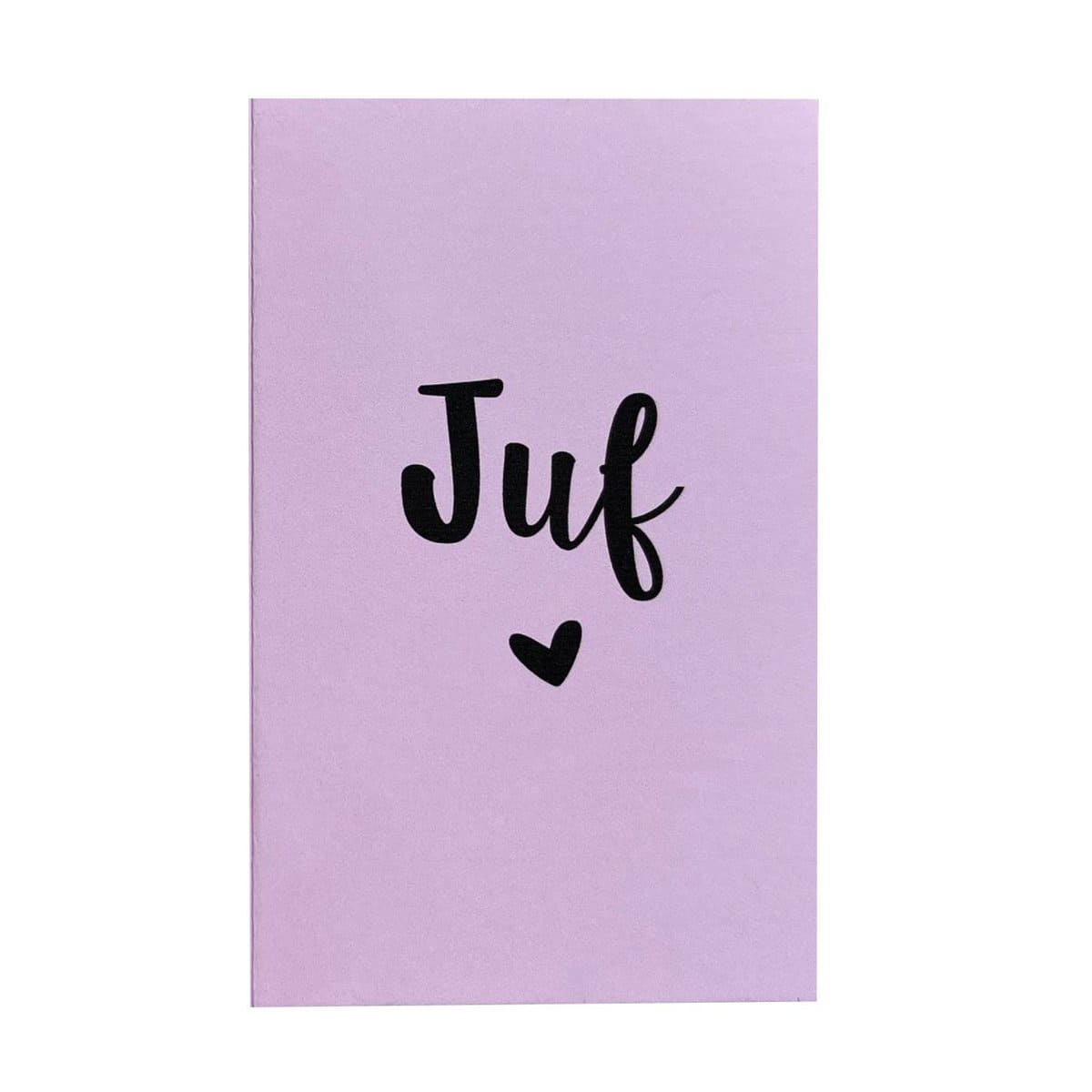 Bladwijzer in cadeaukaartje 'Liefste juf'