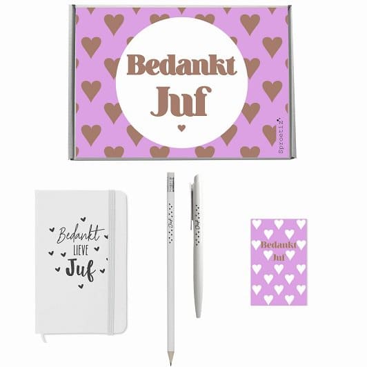 Cadeau pakket juf 'Bedankt juf'