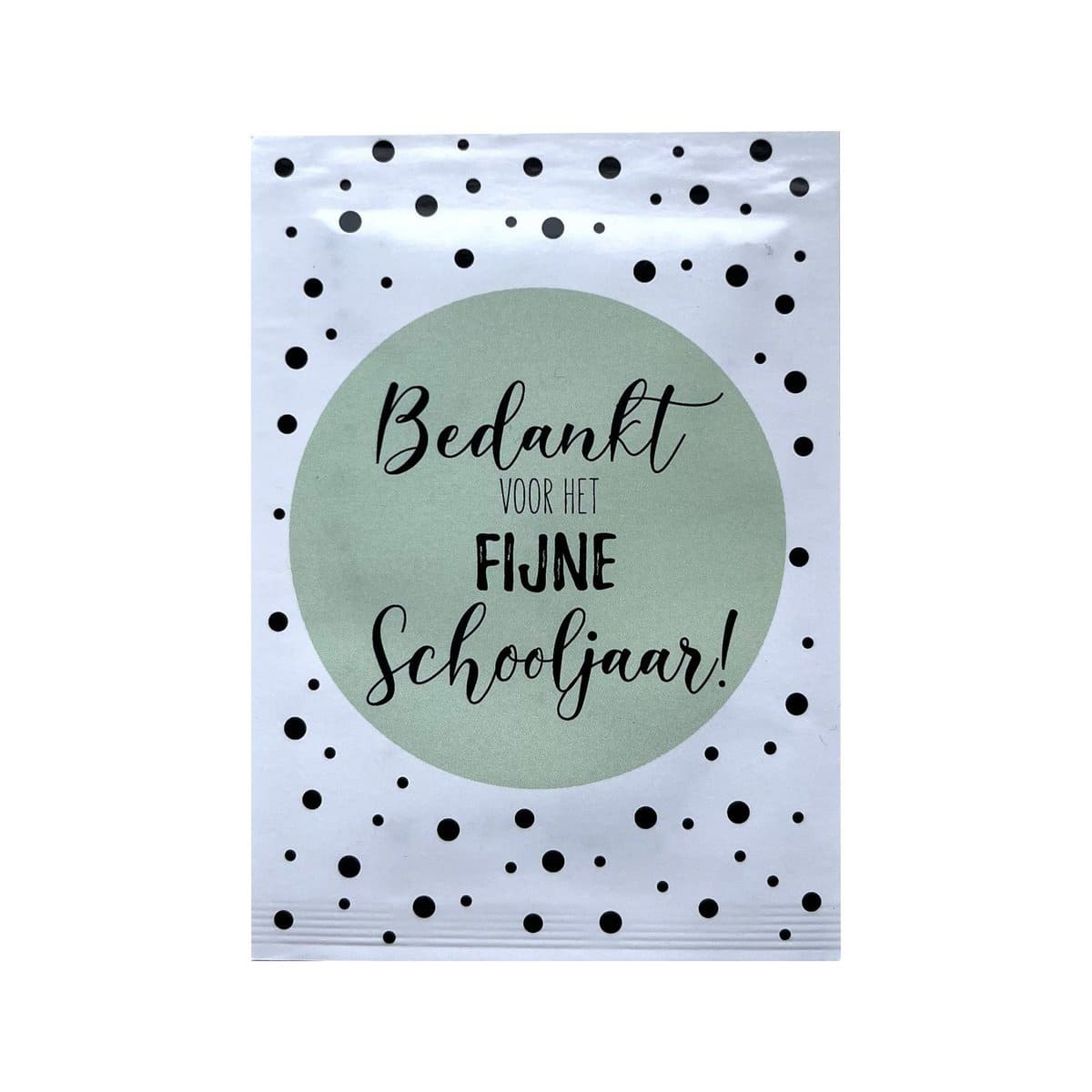 Zakje bloemzaadjes vergeet me nietjes 'Bedankt voor het fijne schooljaar'