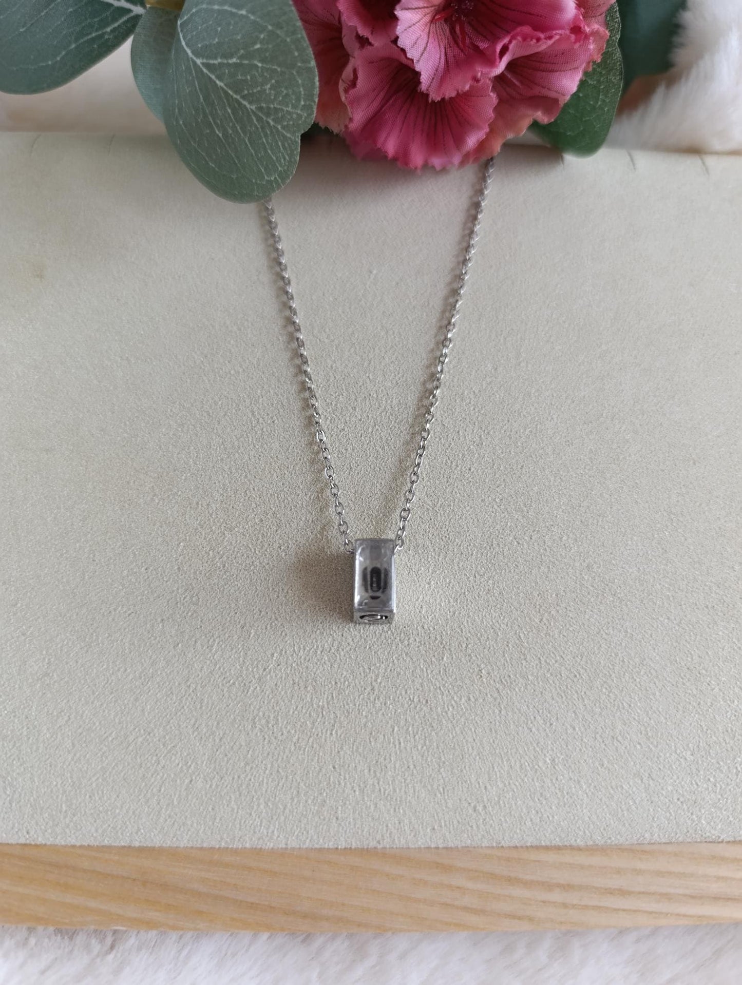 Memorial ketting ashouder mini cube