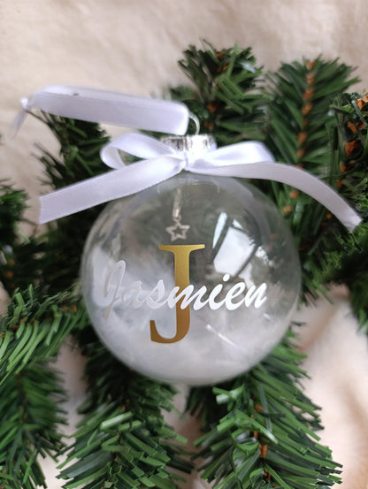 Kerstbal gepersonali- seerd doorzichtig