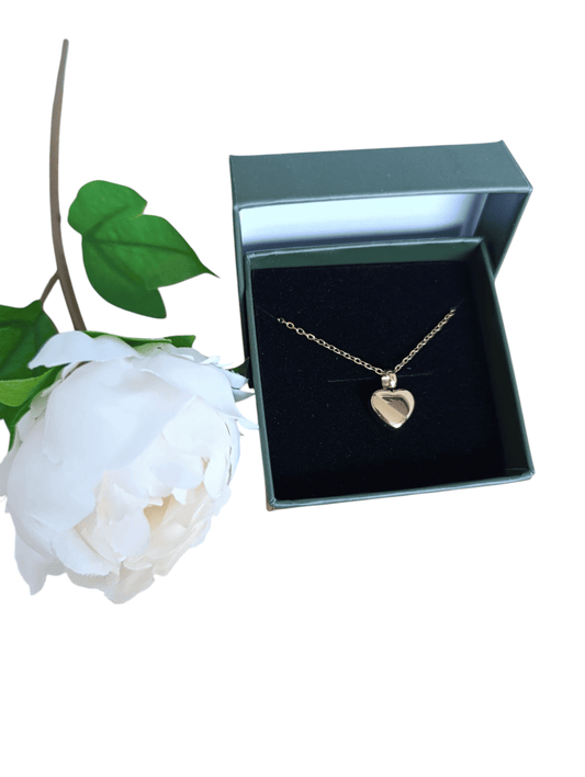 Memorial ketting ashouder mini hart goud