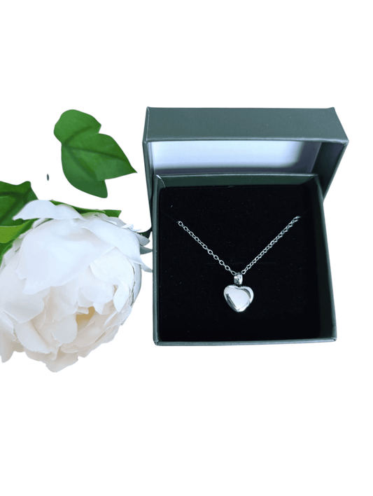 Memorial ketting ashouder mini hart zilver