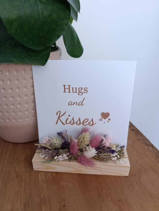 Kaartenhouder met droogbloemen Roselle