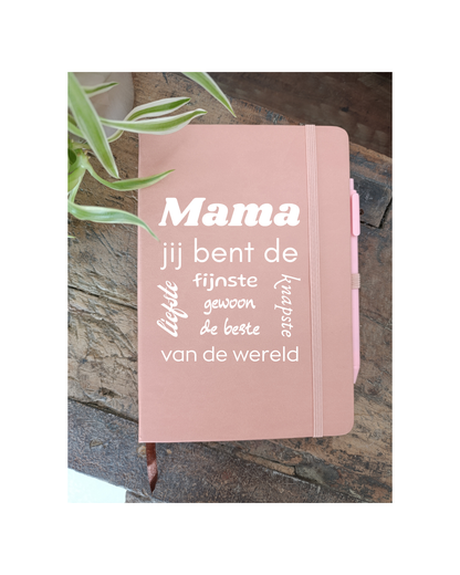 Gepersona- liseerd notitieboekje met pen