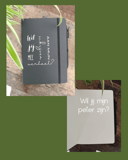 Gepersona- liseerd notitieboekje met pen