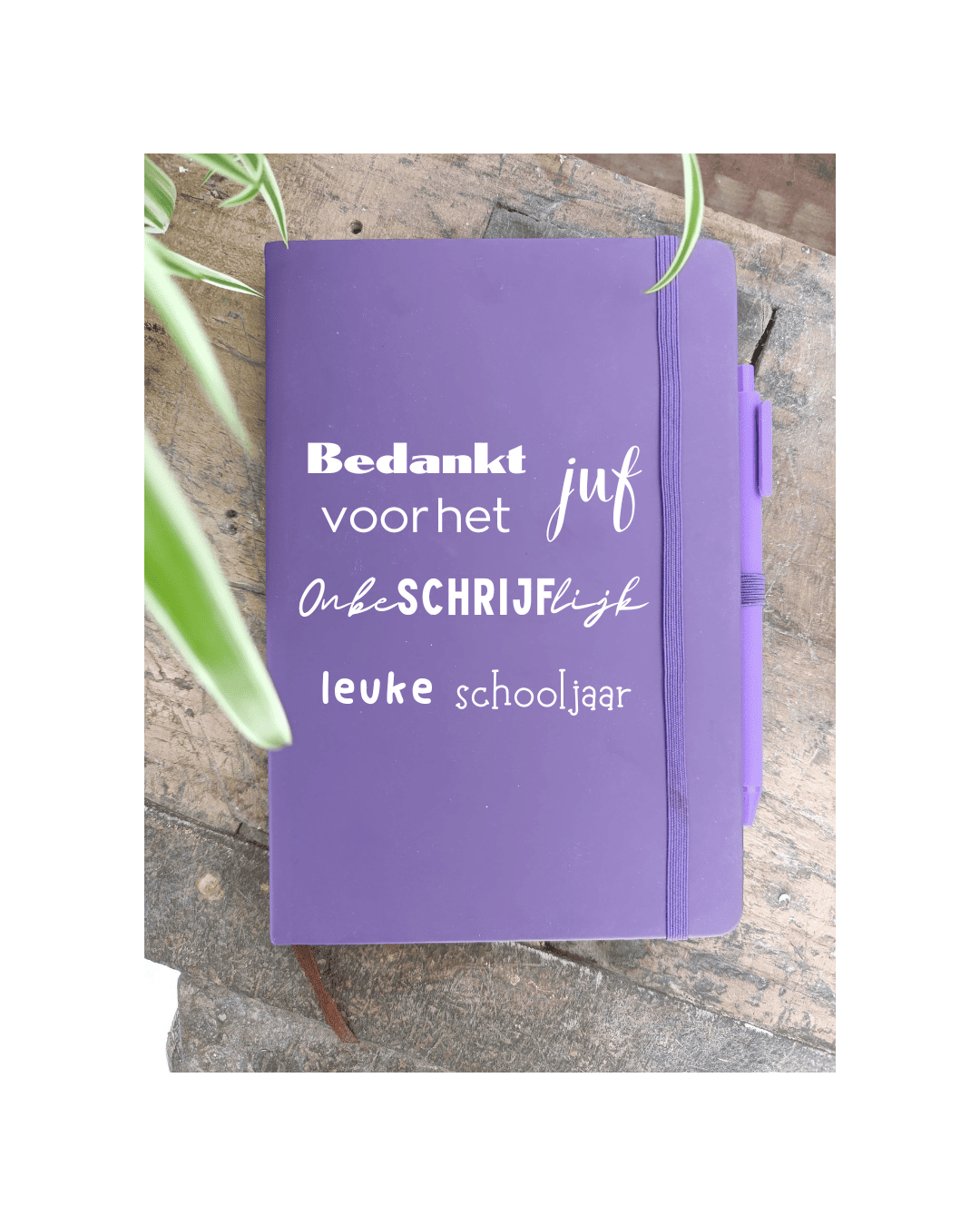 Gepersona- liseerd notitieboekje met pen