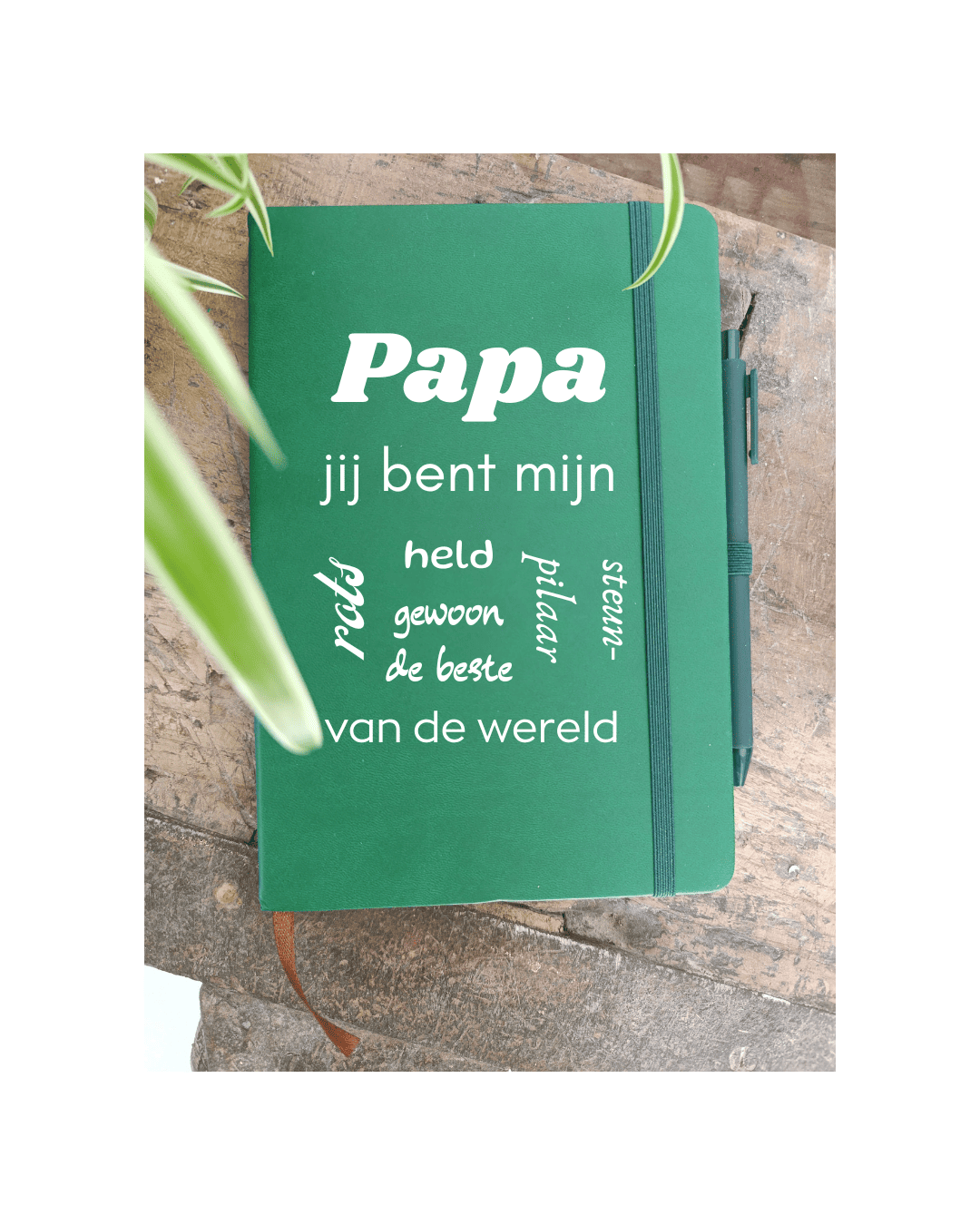 Gepersona- liseerd notitieboekje met pen