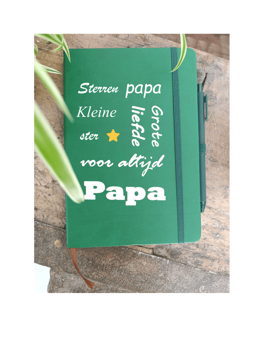 Gepersona- liseerd notitieboekje met pen