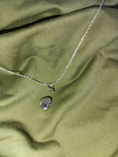 Memorial ketting ashouder mini hart zilver