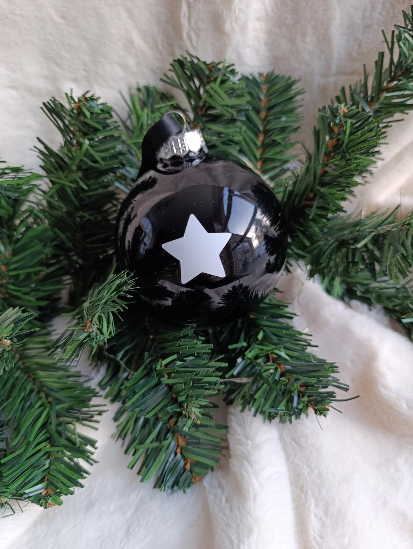 Kerstbal gepersonali- seerd zwart