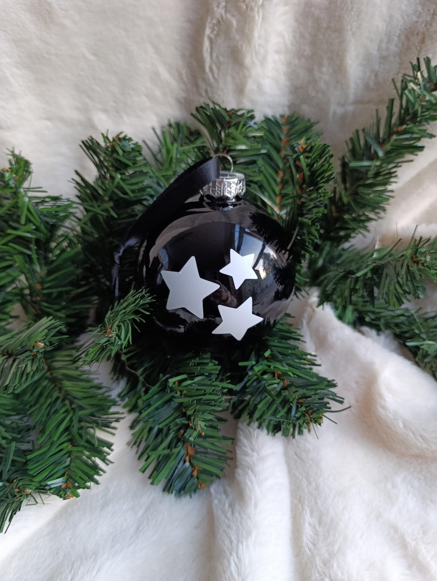 Kerstbal gepersonali- seerd zwart